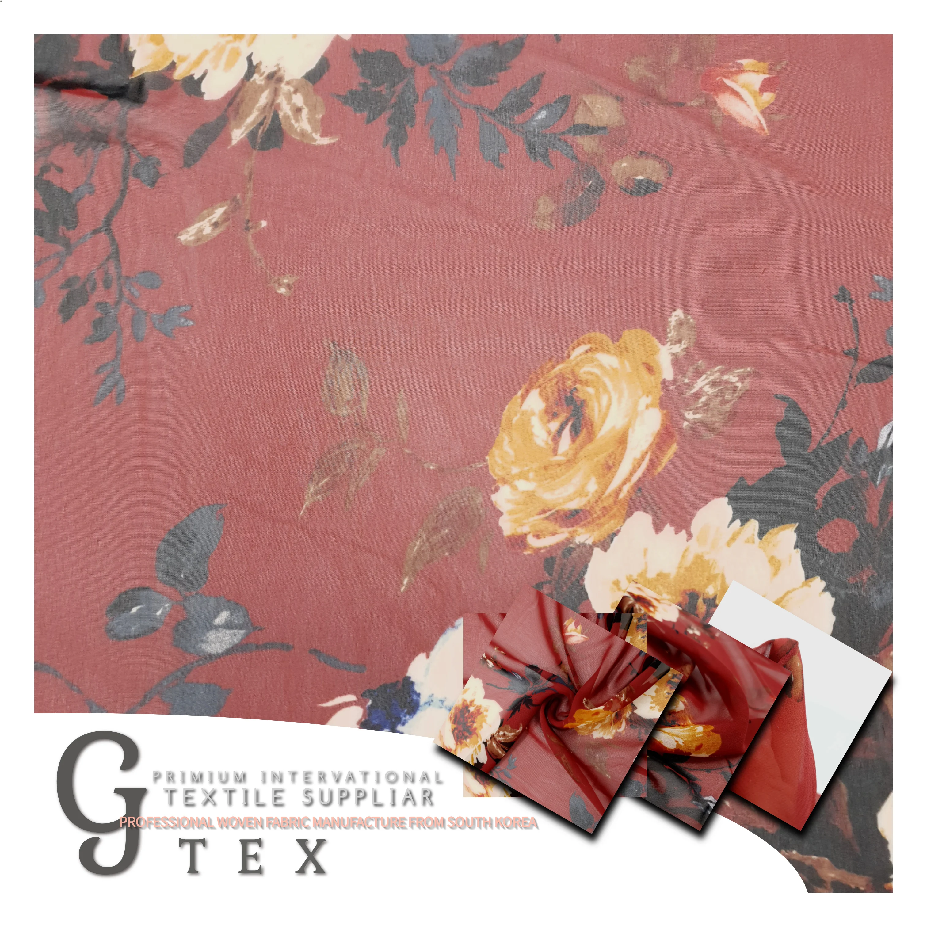 
G TEX Made In Korea Premium Quality Woven P/D Fabric POLYESTER 100% For Women Dress, Skirt, Shirt, etc 