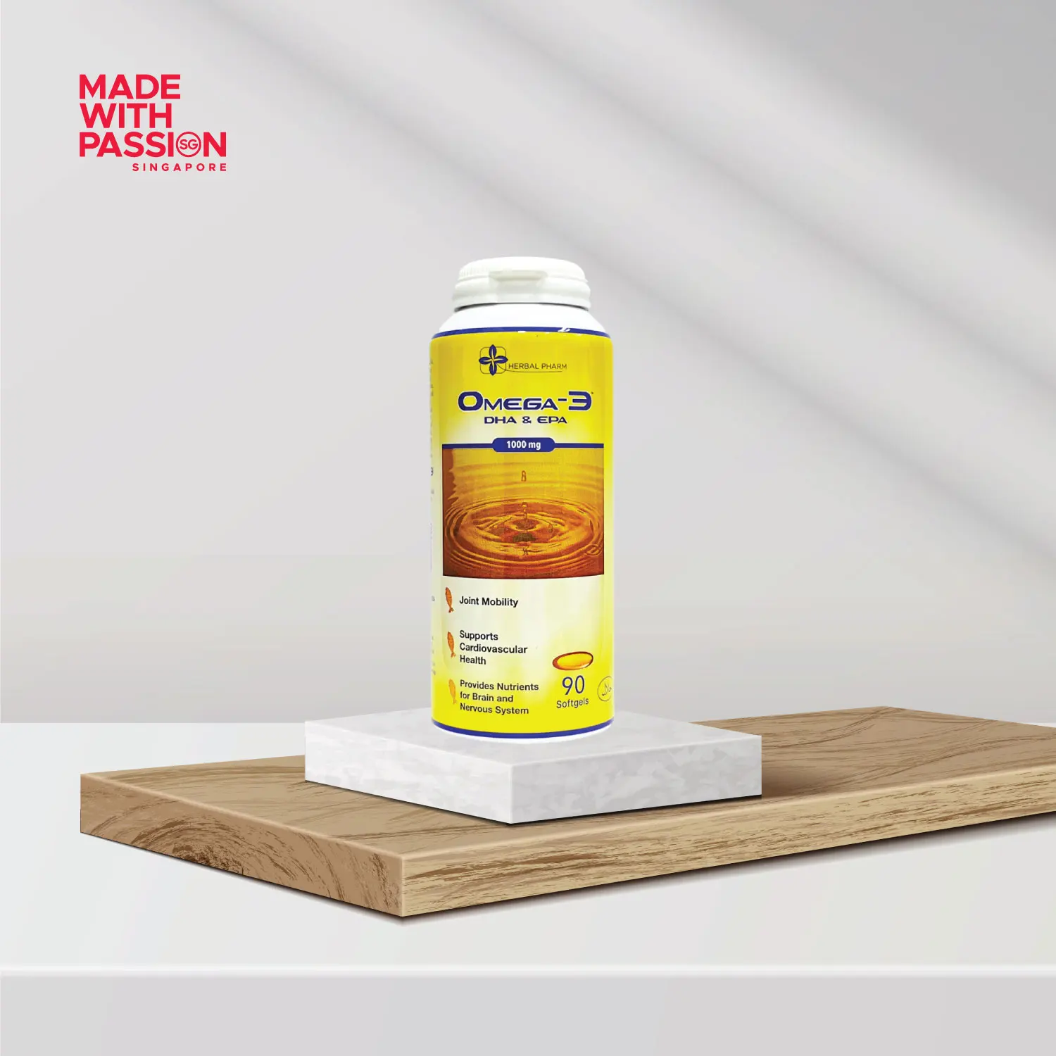 Top Quality Halal Mercury Free Antioxidant Fish Oil Capsules with DHA & EPA Healthcare Supplement Softgel Fish Oil Capsules