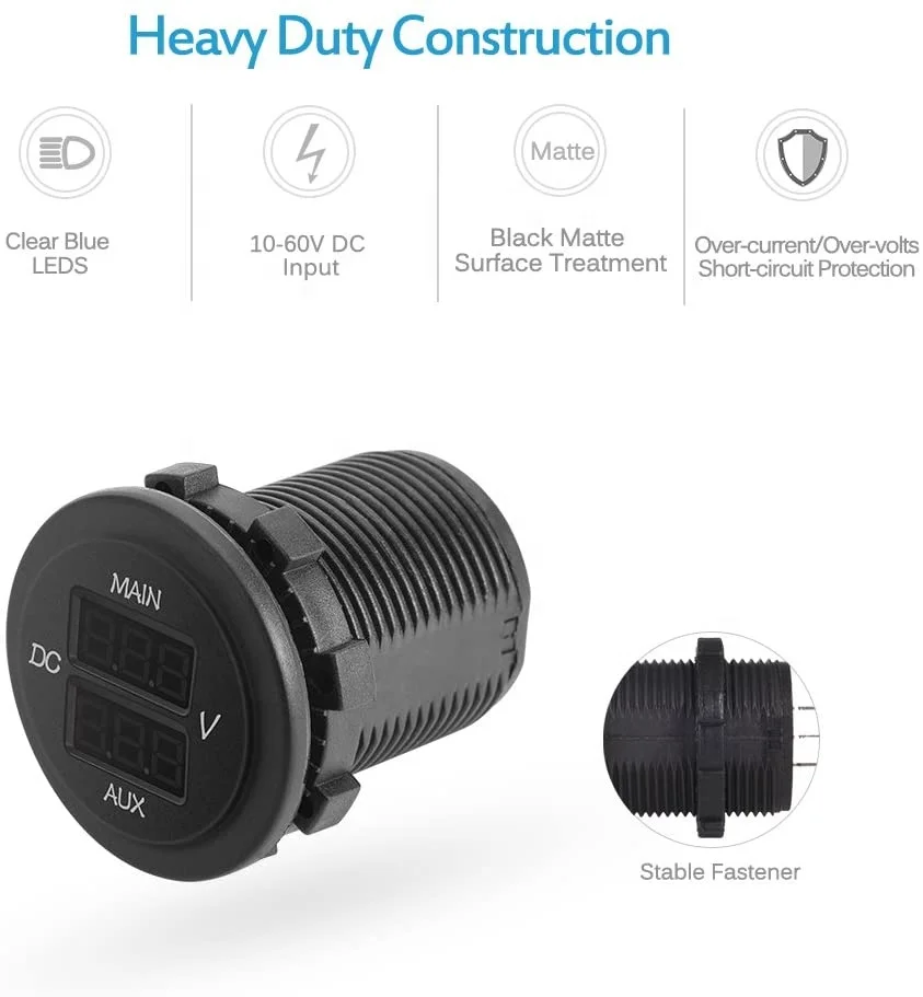 MICTUNING Quick Charge 3 0 Dual USB Автомобильное зарядное устройство розетка с сенсорным выключателем и светодиодный вольтметр для автомобиля 12V/24V автомобиль лодка морской ATV