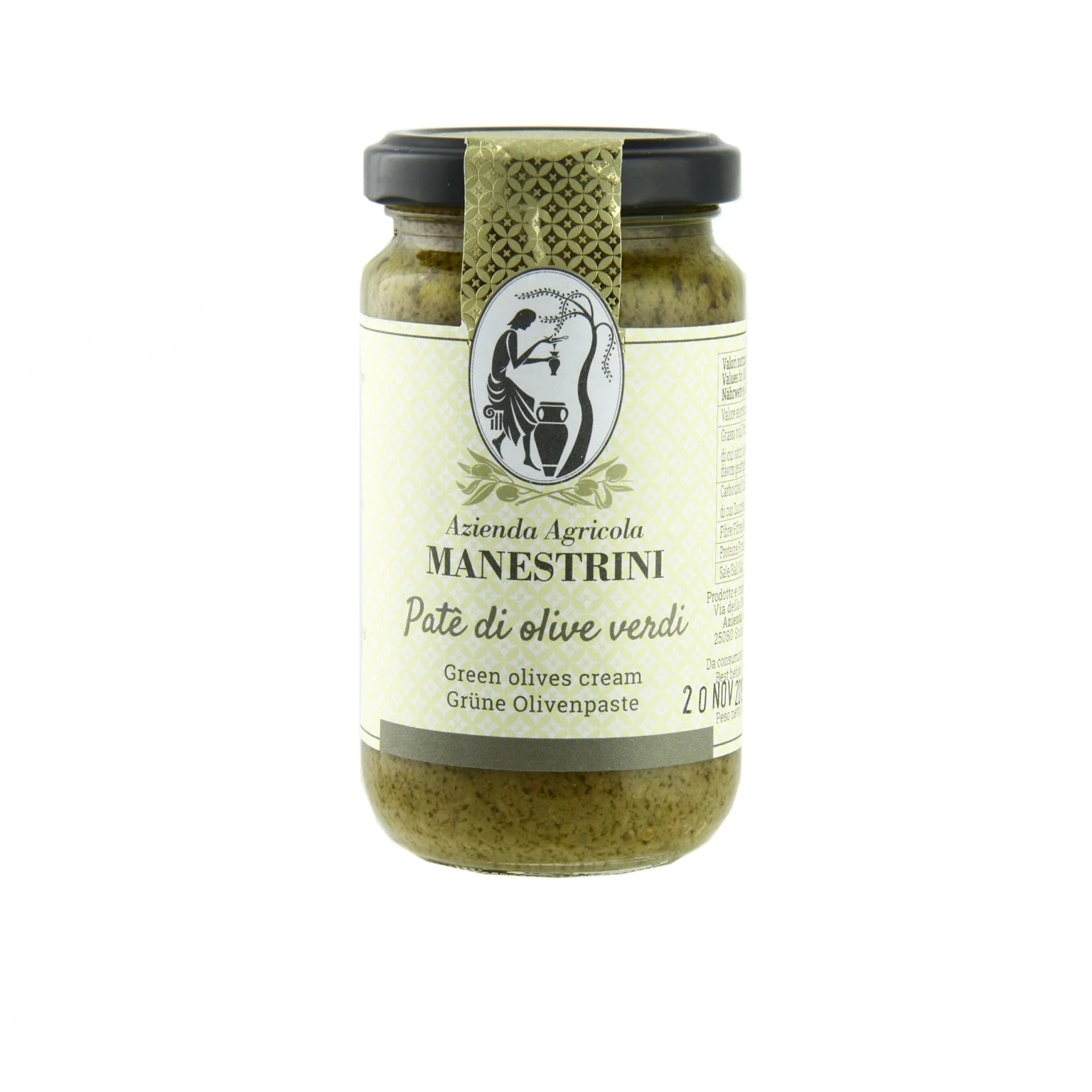 Top Italian quality Green Olives Pate 180gr Glass Jar - Italian Top Quality Food