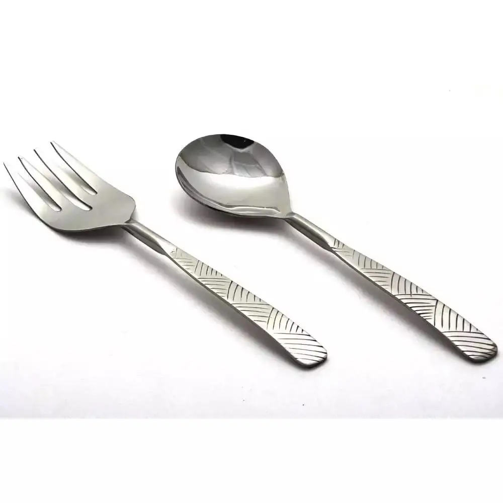 Wholesale Price Stainless Steel Salad Server Set Home Hotel Restaurant Events Tableware Use Kitchen Accessories At Best Price