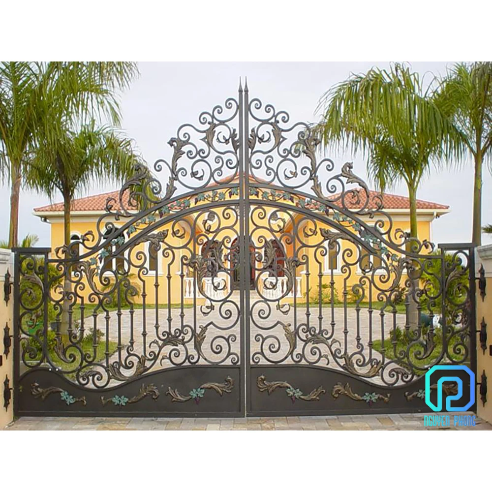 Gold Supplier Manufacturer OEM Custom Varieties Of Wrought Iron Rod Main Front Gate