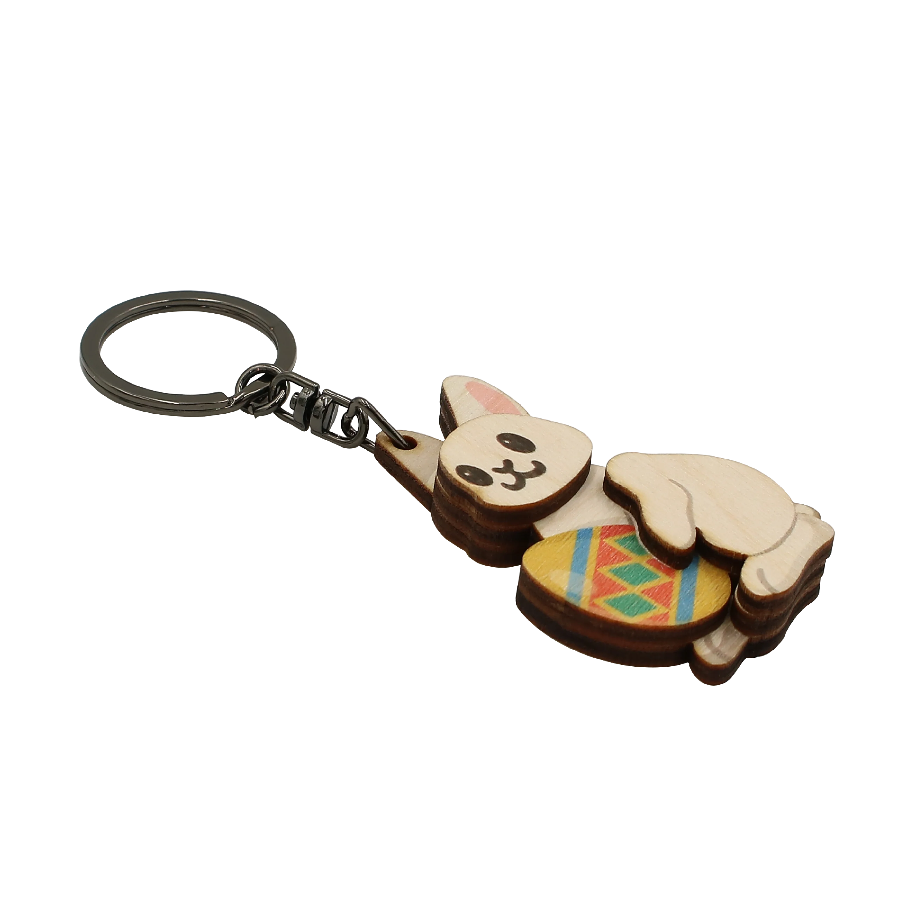 Деревянный брелок-сувенир в виде кролика