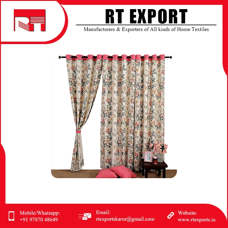 100% Cotton Single Door Curtains Top Quality at Wholesale Price .