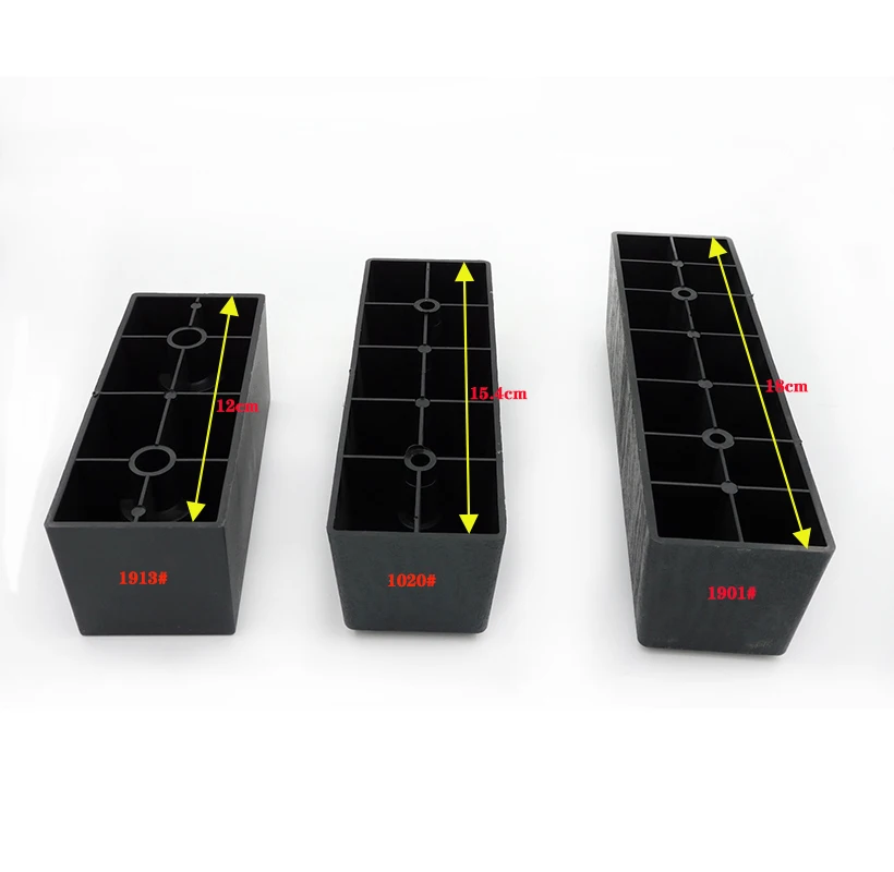 Imitate wood grain Sofa Foot Modern Black  plastic sofa leg furniture Feet Rectangular feet leg for Table