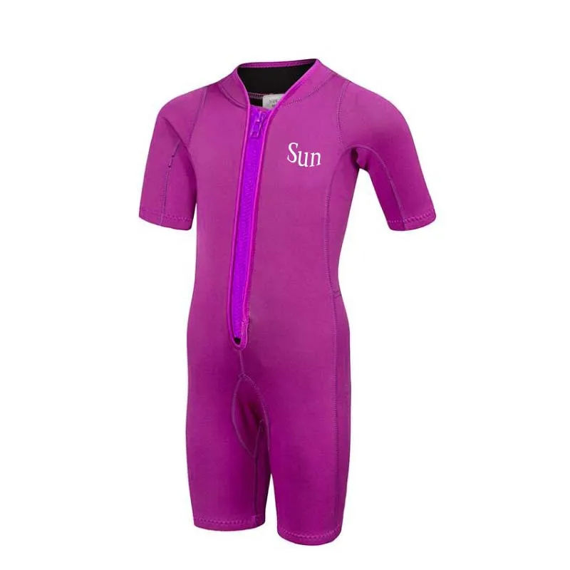 200pcs OEM Short kids warm Wetsuit thermal Swimwear 2mm 3mm children neoprene wetsuit for Swimming or diving