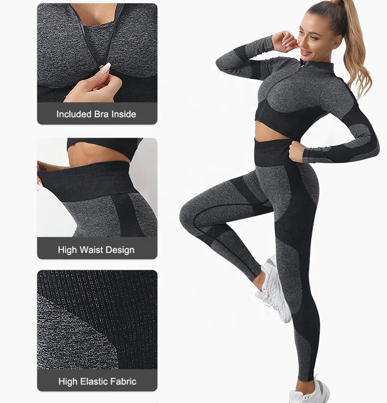 Fitness Wear Yoga Apparels Women Outdoor Seamless Sets Blank Sport Yoga Bra and Leggings Set with Custom Logo