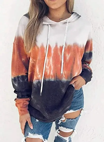 2021 Tie Dye Long Sleeve for mans and Women Clothing Rainbow Tie Dye Hoodie sweatshirts