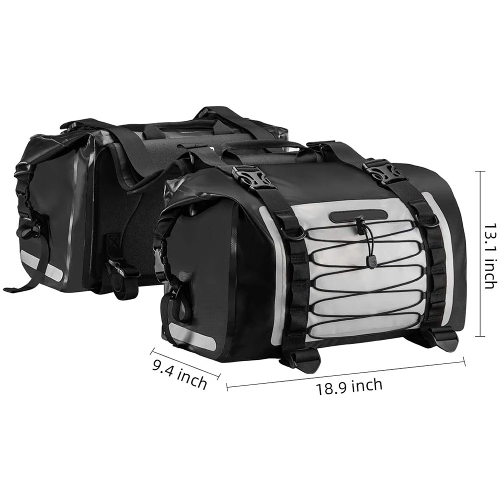 Motorcycle Pack Removable Detachable Bag Motorcycle Saddle Bag Waterproof Side Bag 60L