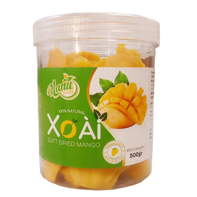 Dried mango packed in plastic jar 250g-500g