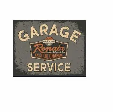 GARAGE  SERVICE VINTAGE METAL CUSTOM SIGN