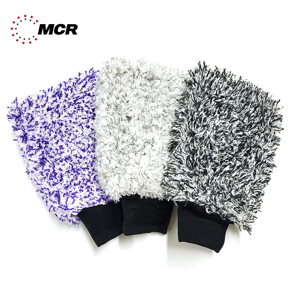 MADE IN KOREA Microfiber Deluxe CAR WASH MITT - Long Pile/SCRATCH FREE/20mm high pile/cleaning microfibre