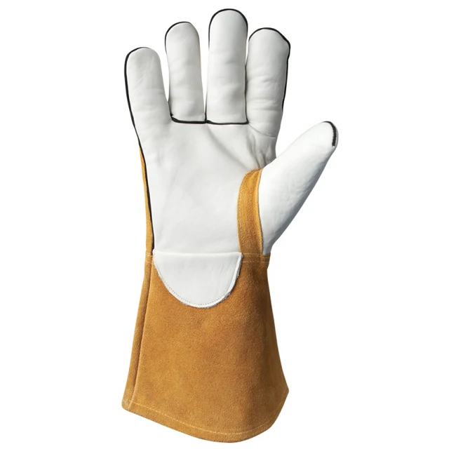 Industrial protective cow split leather safety gloves working gloves tig welding gloves