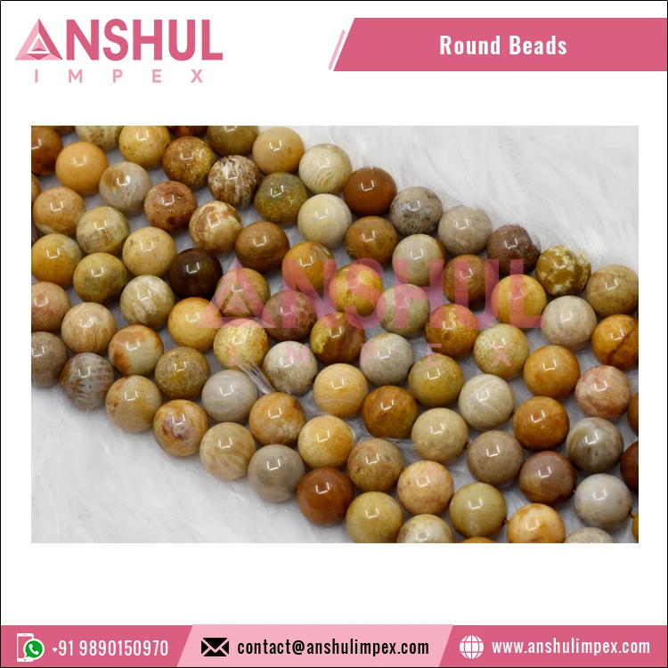 Loose Gemstone Bulk Selling Multiple Usage Natural Pure Coral 8mm Round Beads