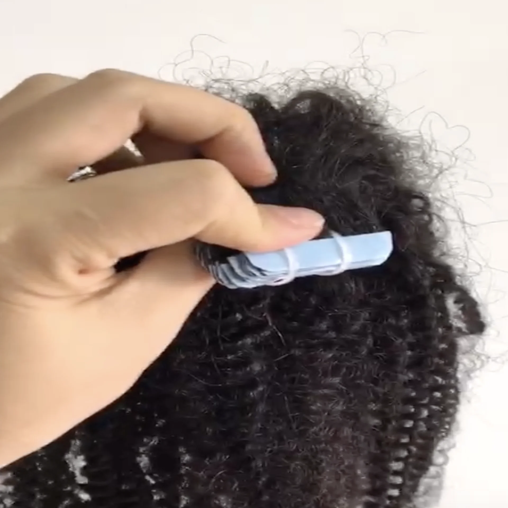 HOT!!! Natural kinky curly tape hair extension from Vietnamhair