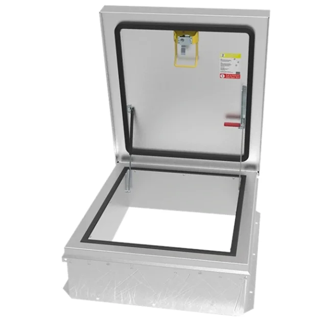 Anti-corrosion Grey Baked Enamel Polyester large size aluminum roof hatch