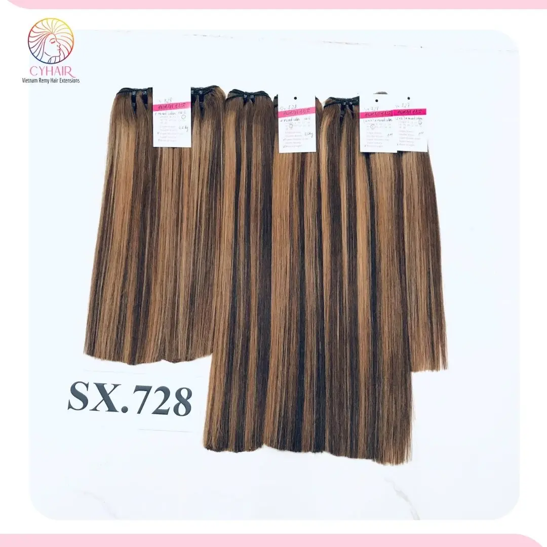 Best Selling Remy Mixed Color Piano Color Hair Weave Bone Straight Human Hair