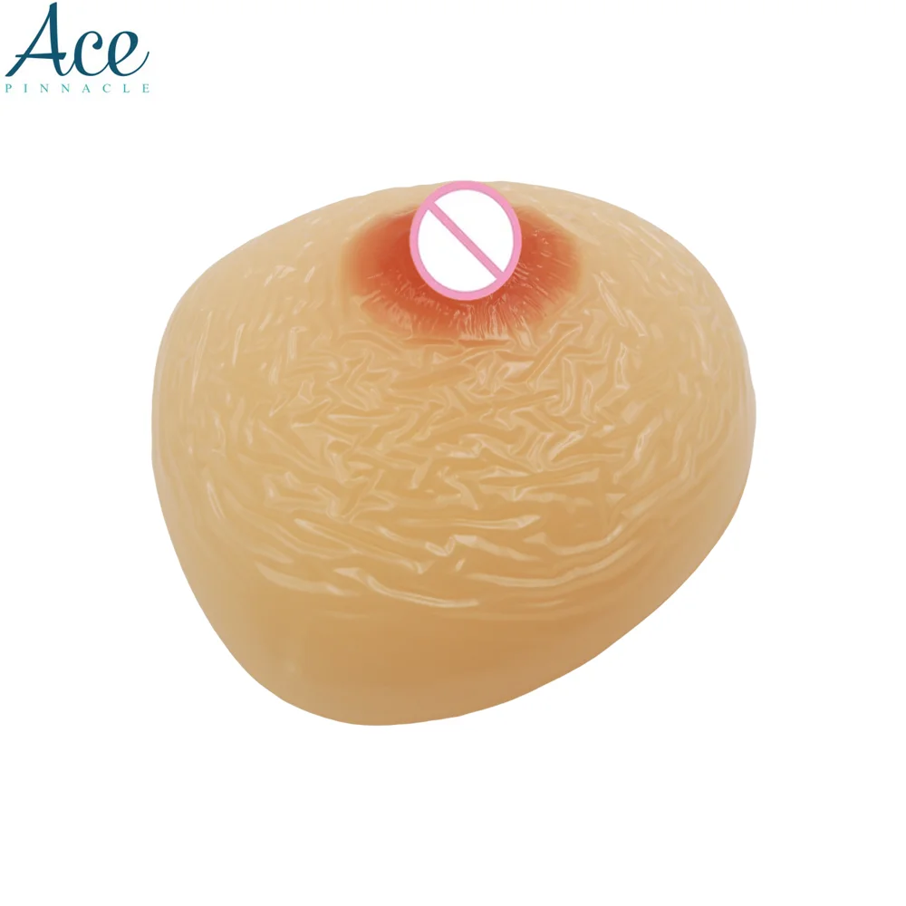 D cup triangle shape skin color Self-Adhesive Silicone prosthesis mastectomy breast form for Post surgery cross-gender dresser
