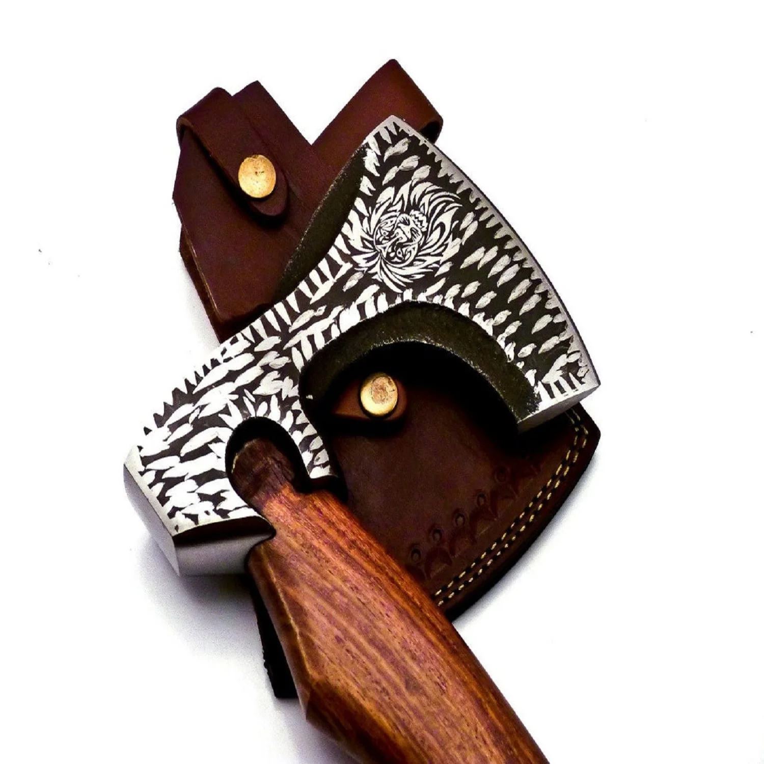 Топор Ручной работы из углеродистой стали в стиле викингов, топор для кемпинга, высококачественный Тактический топор, топор с кожаным чехлом AX-26