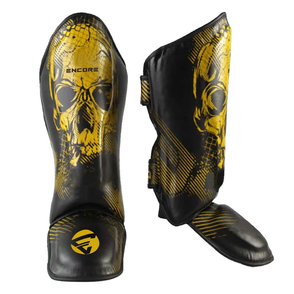 SkullBlood Shin Guard MMA Boxing Kickboxing Shin Instep Custom Training Martial Arts, BJJ,  Sparring, Leg  Foot Protection