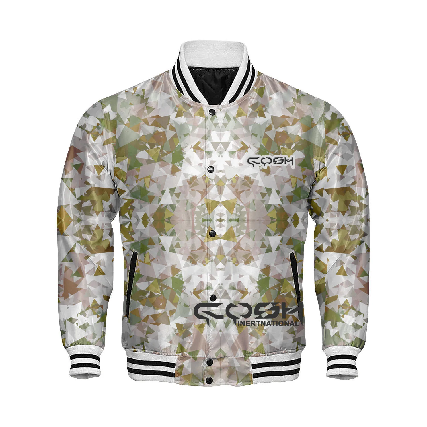 Best Selling Digital Printed Satin Sports And Team Wear Baseball jacket Long Sleeve Windproof Bomber Jacket Vendor From Pakistan