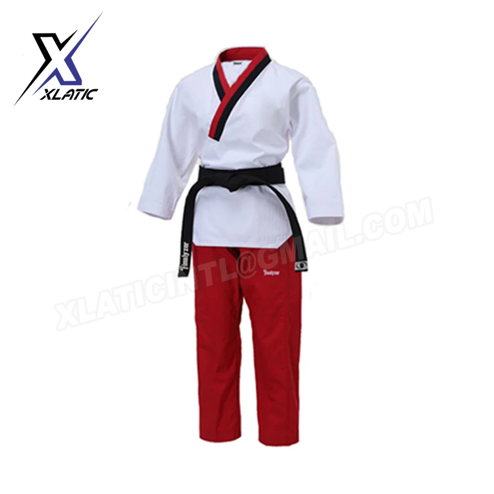 Pakistani Supplier OEM martial arts high Quality TKD   dobok taekwondo ITF Taekwondo Uniforms for men kids women children