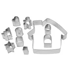 Gingerbread House Cookie Cutters Stainless Steel Metal Different Shapes Baking Moulds for Cakes Biscuits and Cookies
