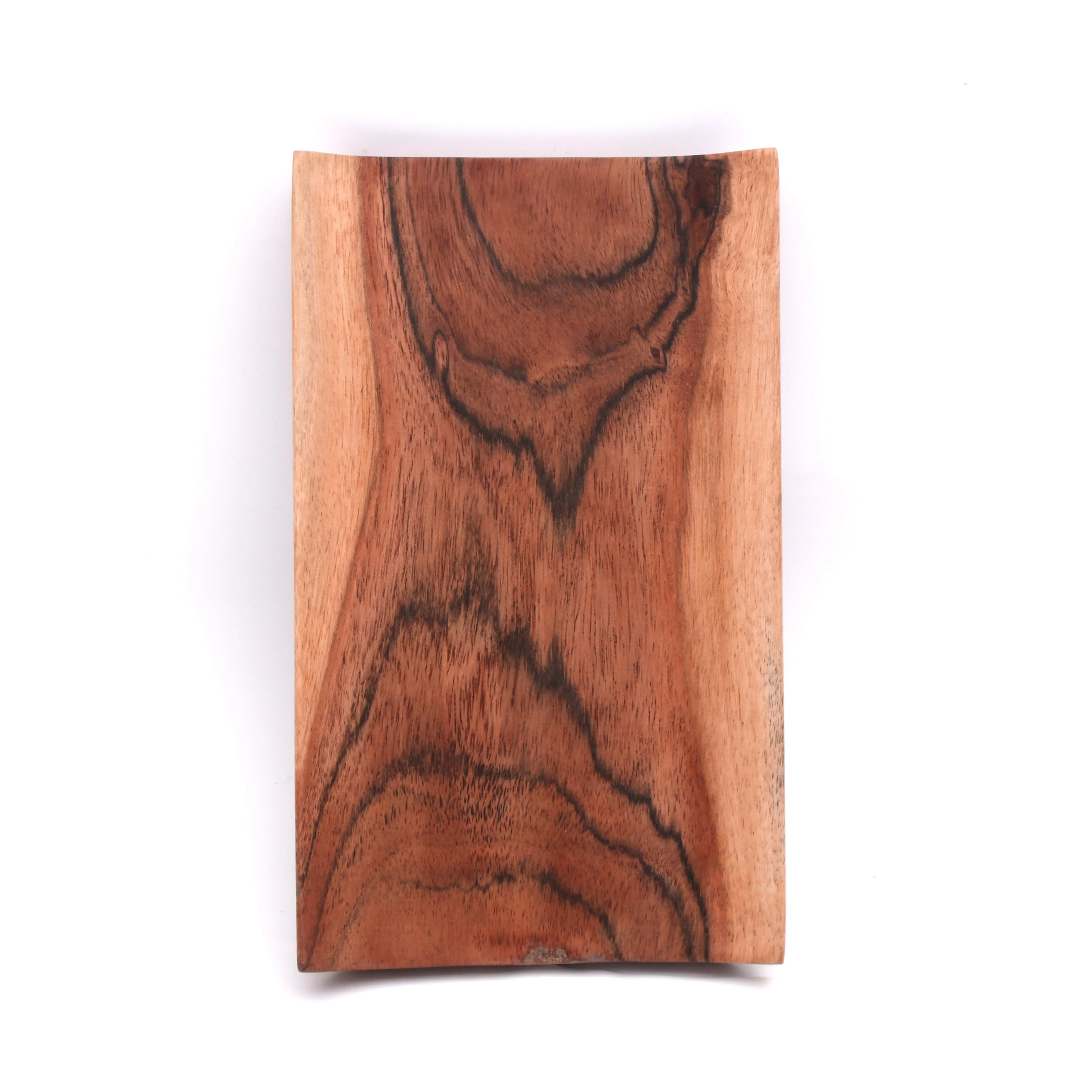 Handcrafted Acacia Wood Sushi Serving Platter Japanese Style Food Serving Bamboo Wooden Acacia Platter Cutting Chopping Board