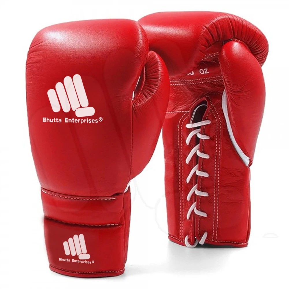 Custom design mma muay thai mitts laced boxing gloves