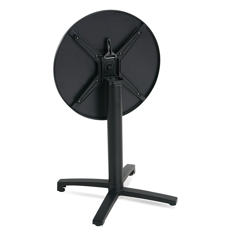 Outdoor Metal Tables Aluminum Black Small Round Table For Coffee Restaurant