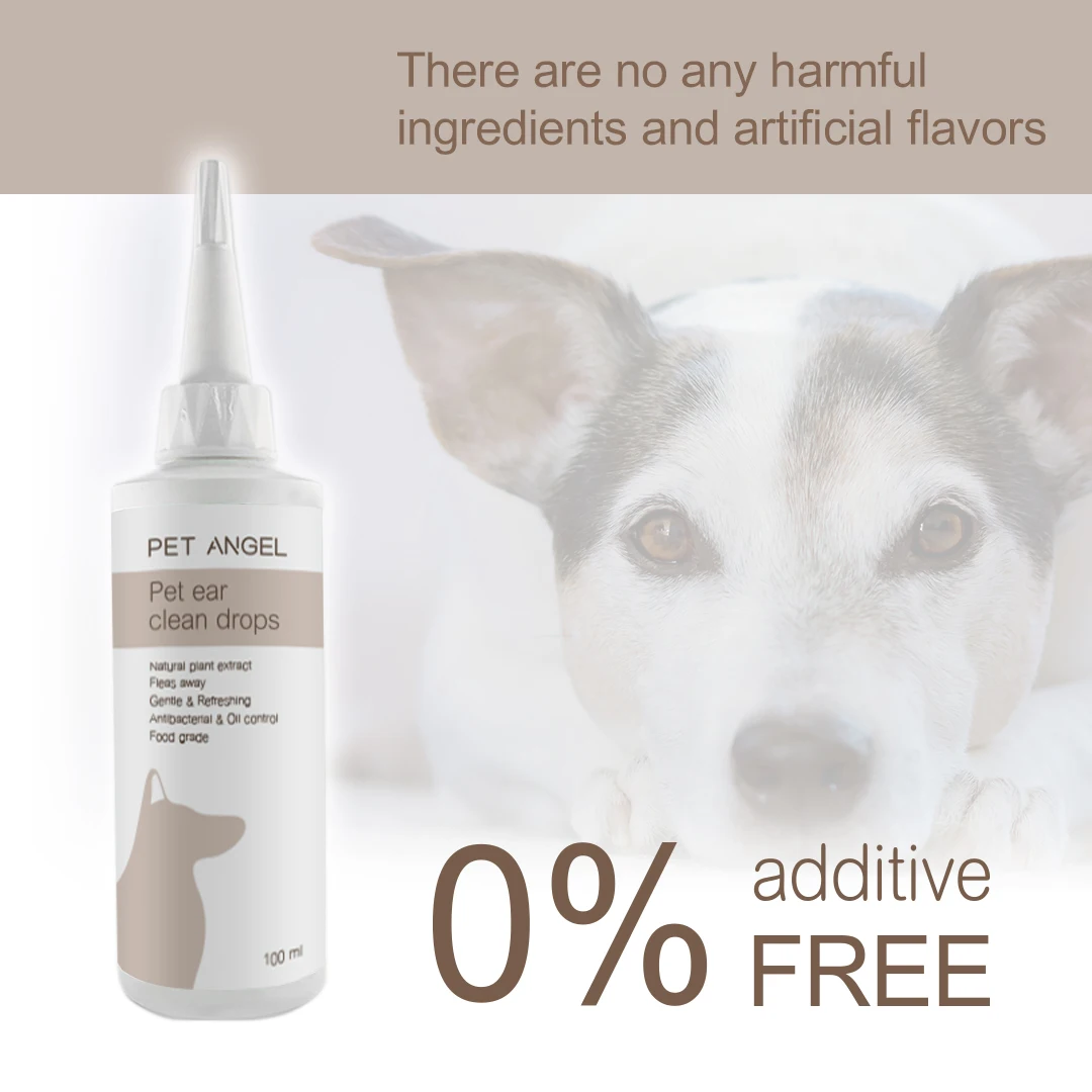  Травяной ушной очиститель для домашних животных лечение инфекции ушей усовершенствованный раствор уменьшения запаха покраснения зуда раздражения и воспаления 100 мл