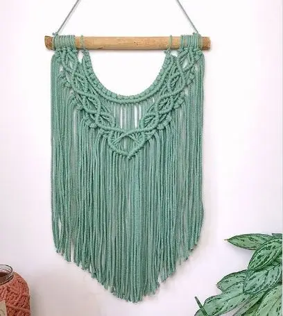 Buy Bohemian Handmade Macrame Wall Hanging Home Accessories made by 100% Cotton Macrame Cord From India