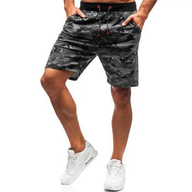 
Мужские пляжные шорты из 100% хлопка, повседневные спортивные шорты с эластичным поясом 