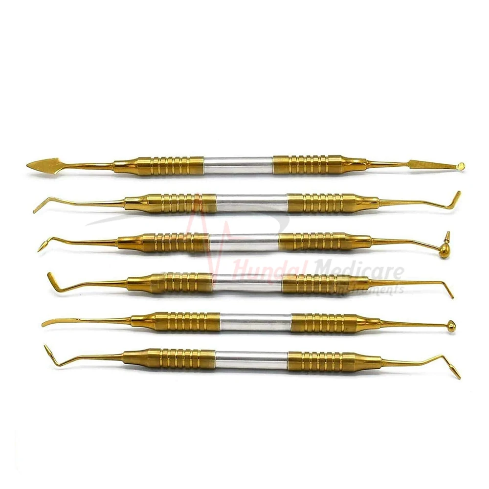 Стоматологический композитный заполняющий инструмент заполняющие инструменты с золотым титановым покрытием