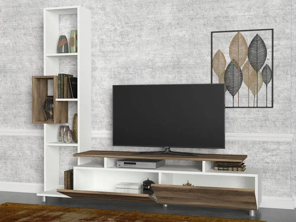 Tulip Best Price Tv Unit White-Walnut