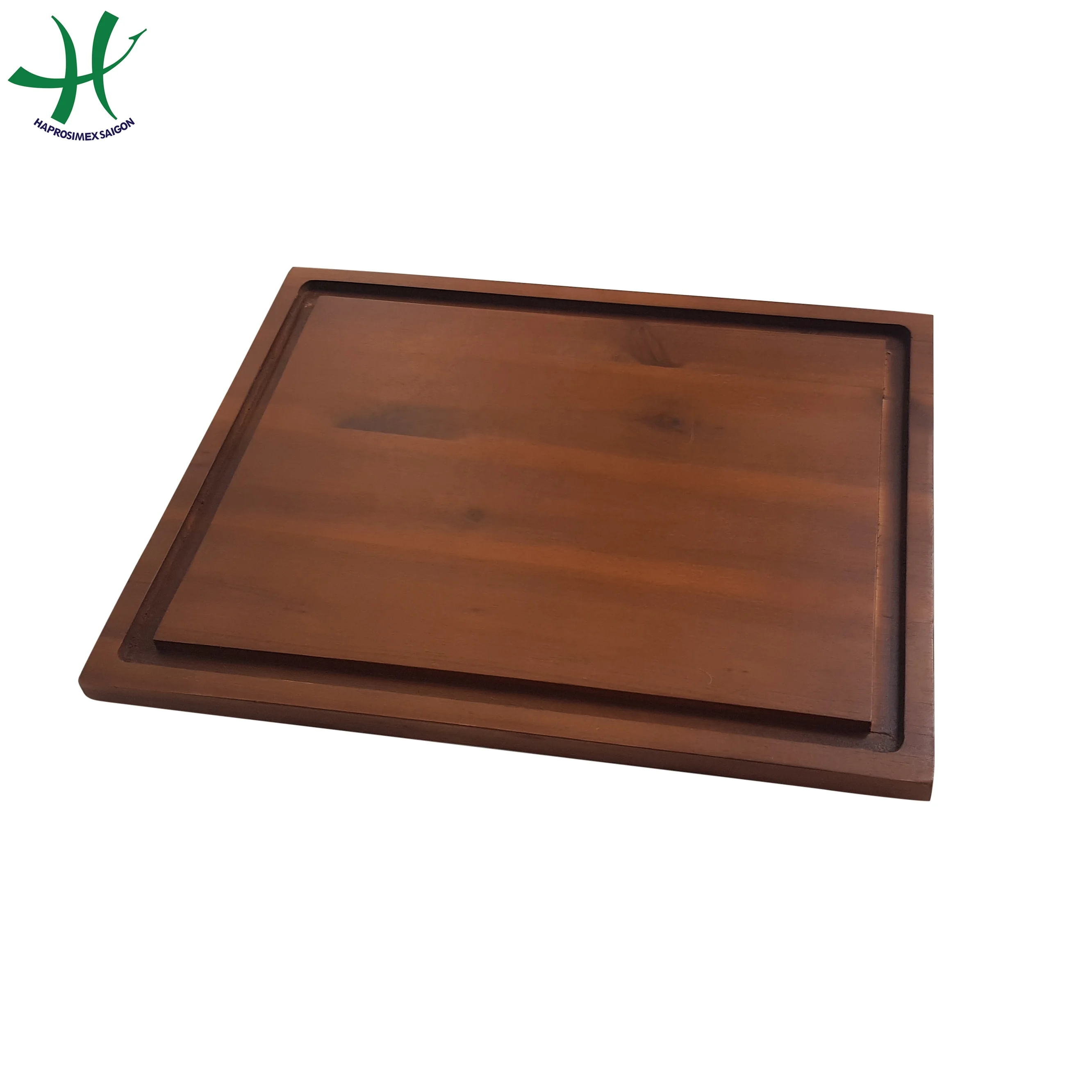 High quality wood chopping boards custom cutting board with, square acacia wood, dark brown color