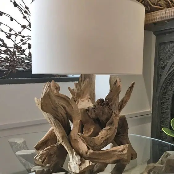 Stumpy Driftwood Table Lamp Base