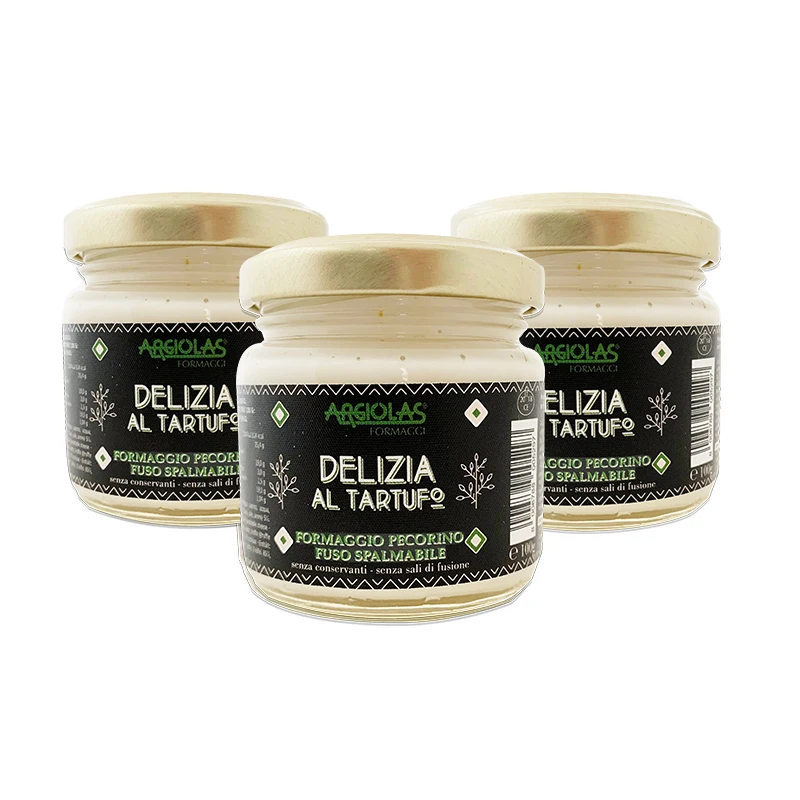 Трюфельный крем, сыр Пекорино 10 г, Сделано в Италии, Delizia al Tartufo, сардинский сыр Argiolas Formaggi