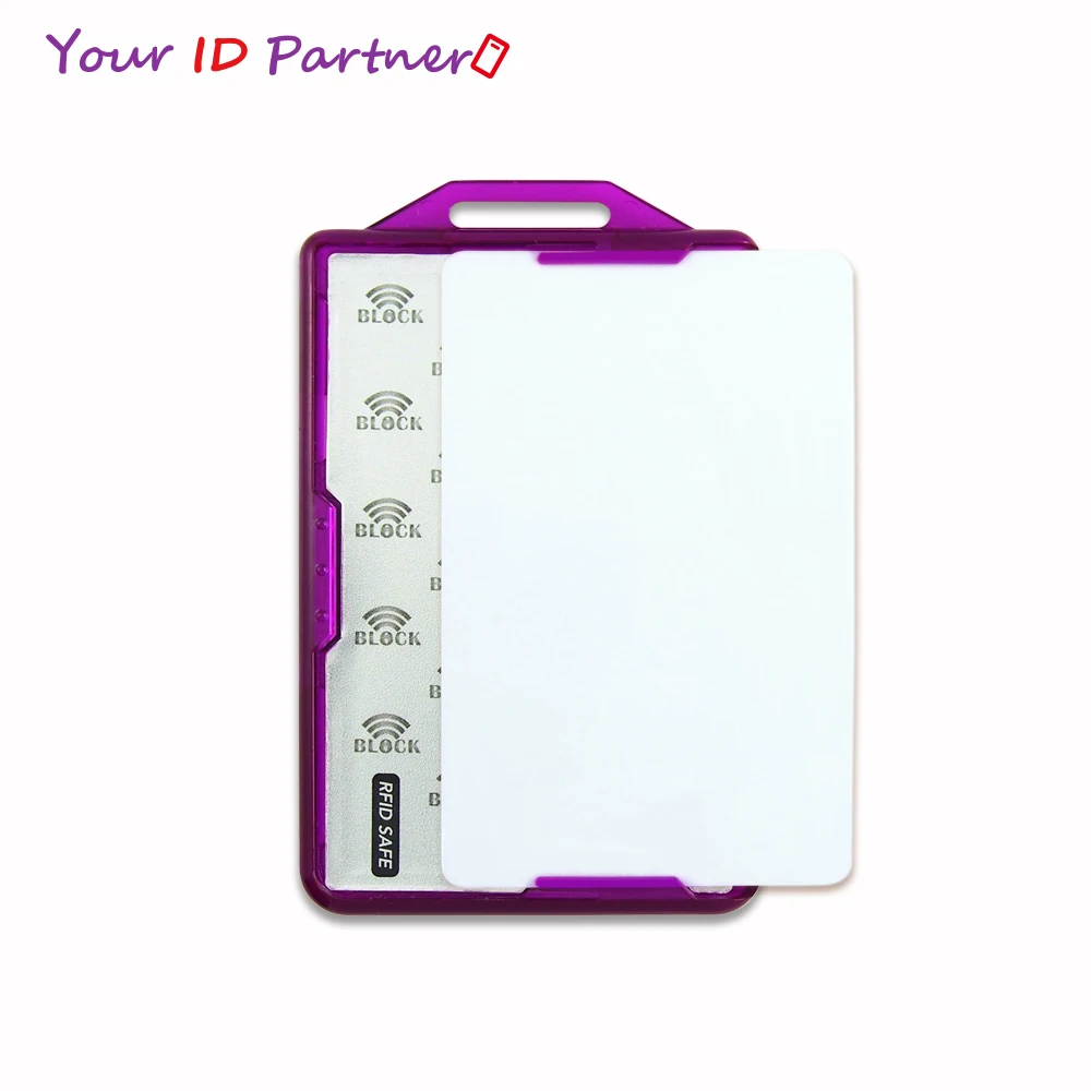 Пластиковый держатель RFID-значка с блокировкой