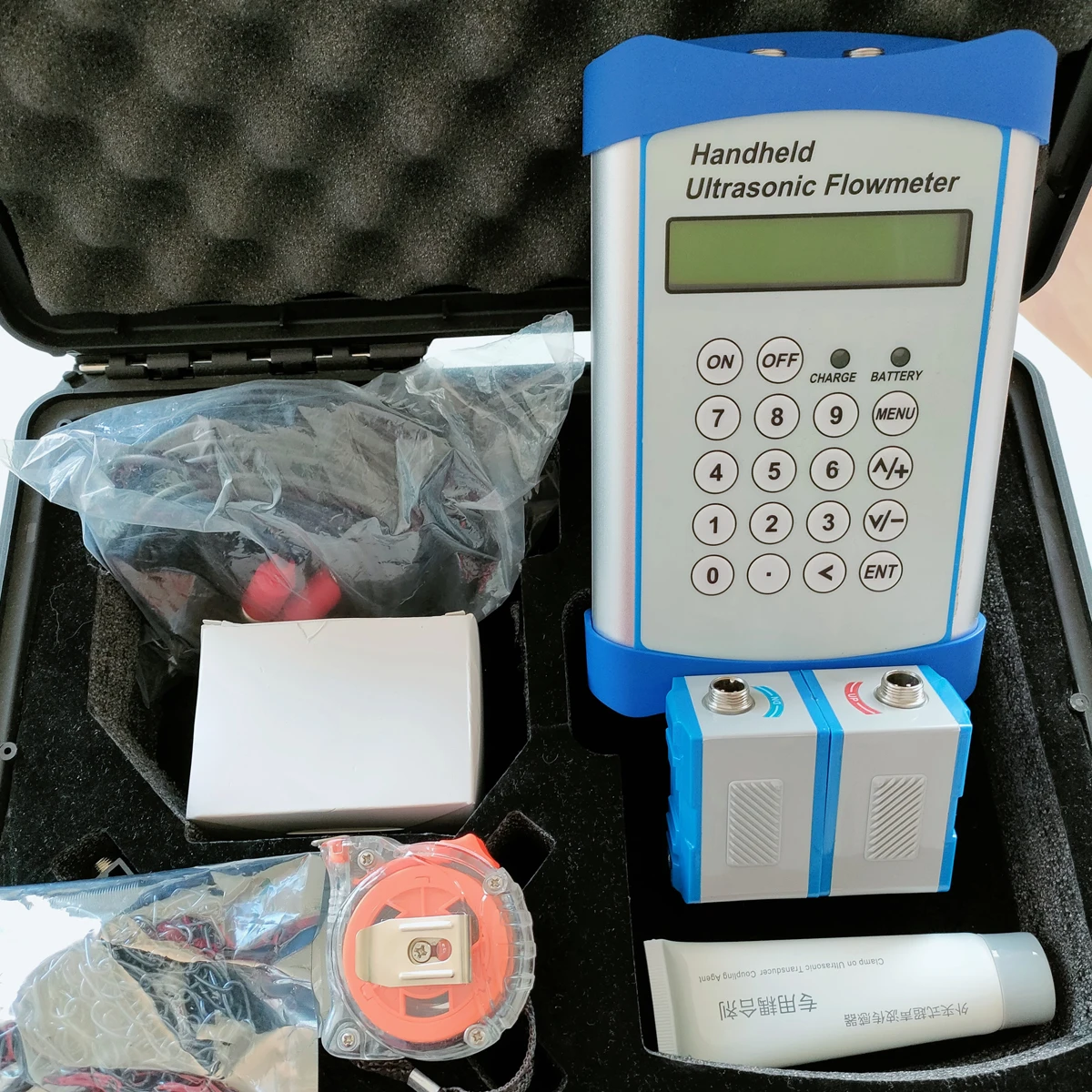 Liquid flow meter transit time TUF2000H ultrasonic flow meter handle type ultrasonic flow meter with small sensor