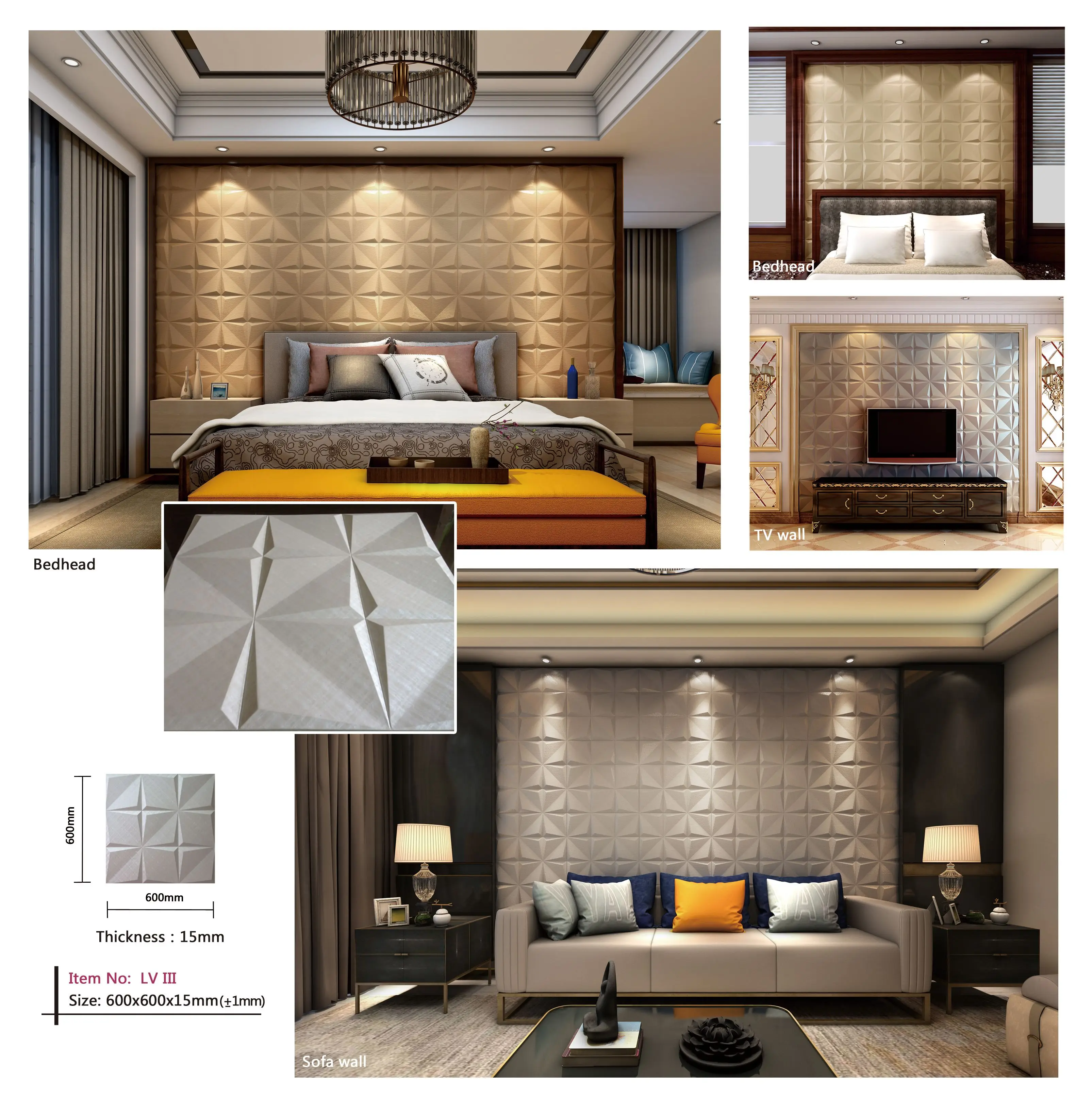 Leather Interior Ceiling Material 3d Wall Panel Home Decor, Wall Covering Panels, Fire Retardant Foam Wall Panels