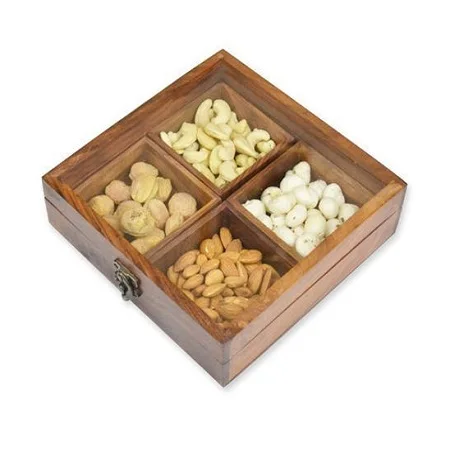 Классический дизайн деревянная коробка для конфет сухих фруктов высококачественный домашний декор закусок