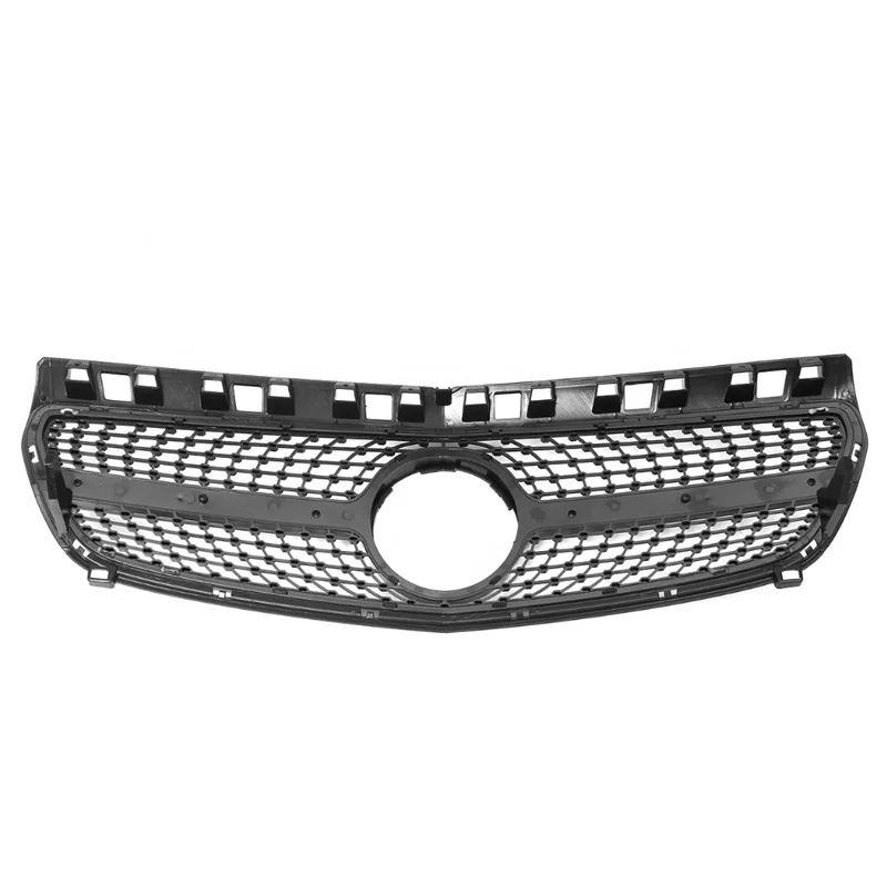 Silver front grille for Mercedes Benz W176 A CLASS 2013 2014 2015 diamond grill