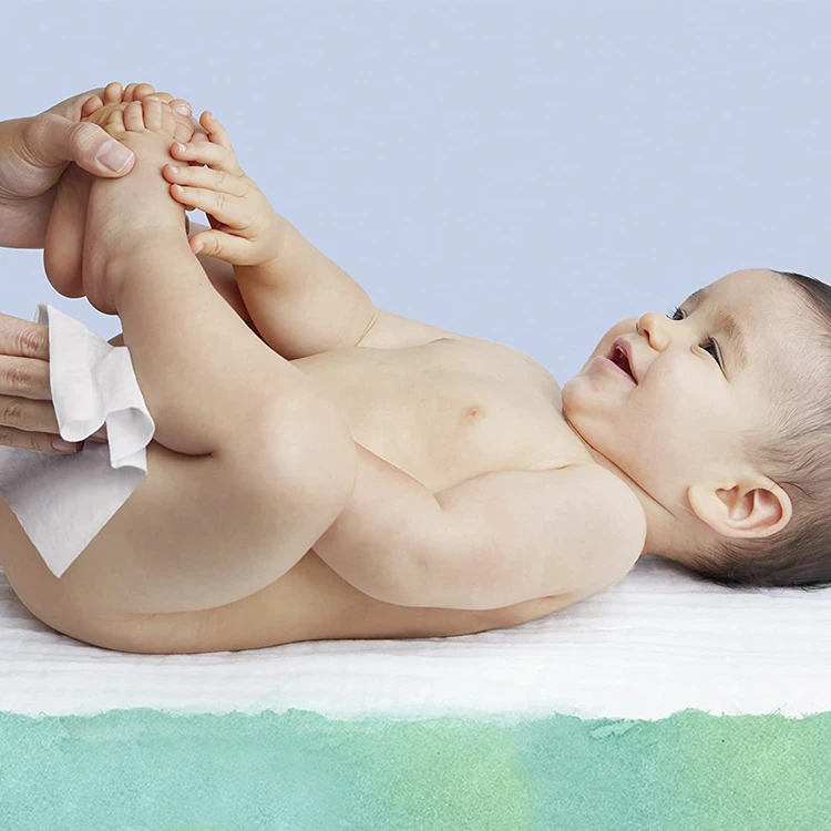 OEM Factory Private Label Wholesale Raw Material Organic Toliet biodegradable Baby Wet water Wipes custom labeling