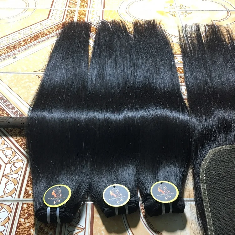 Супер двойные прямые человеческие волосы естественного цвета, 100% натуральные необработанные вьетнамские волосы, супер двойные вьетнамские необработанные волосы