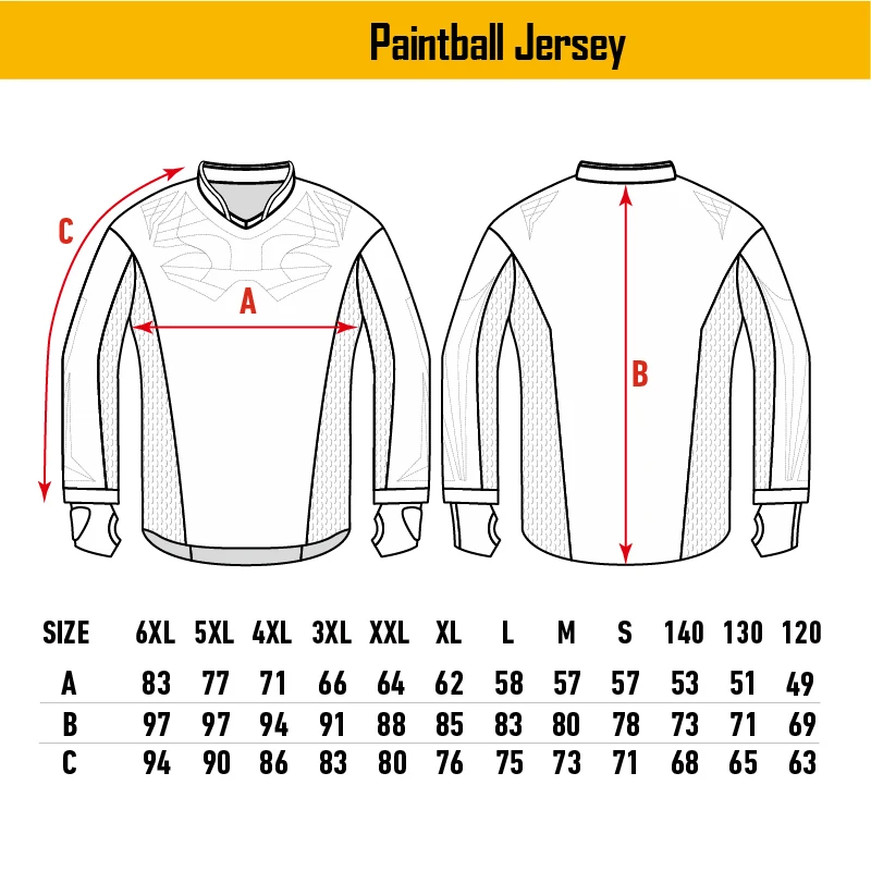 High Quality Comfortable Men Full Sleeve Sublimation Paintball Jersey