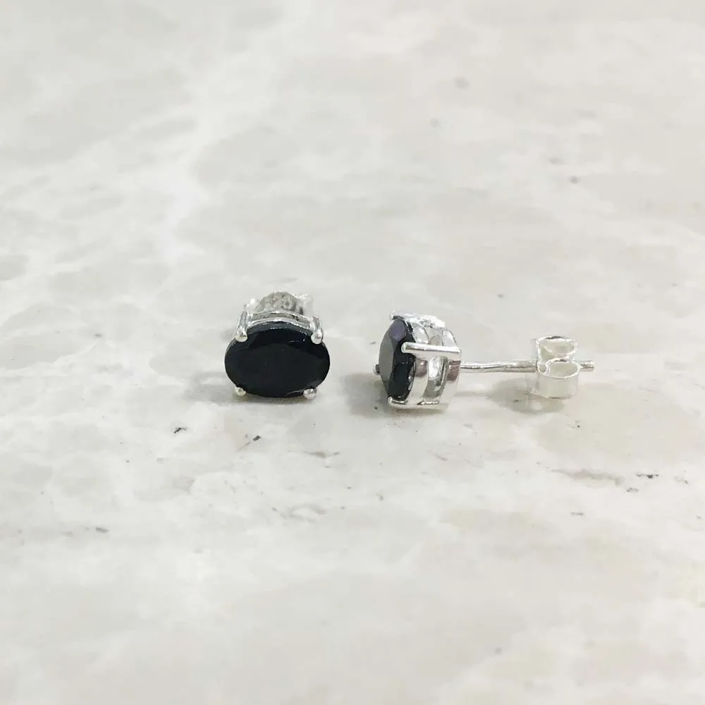 Wholesale Handmade 925 Sterling Silver Studs Unique Design Natural Black Onyx Gemstone Pearl/Diamond Fashionable High Quality