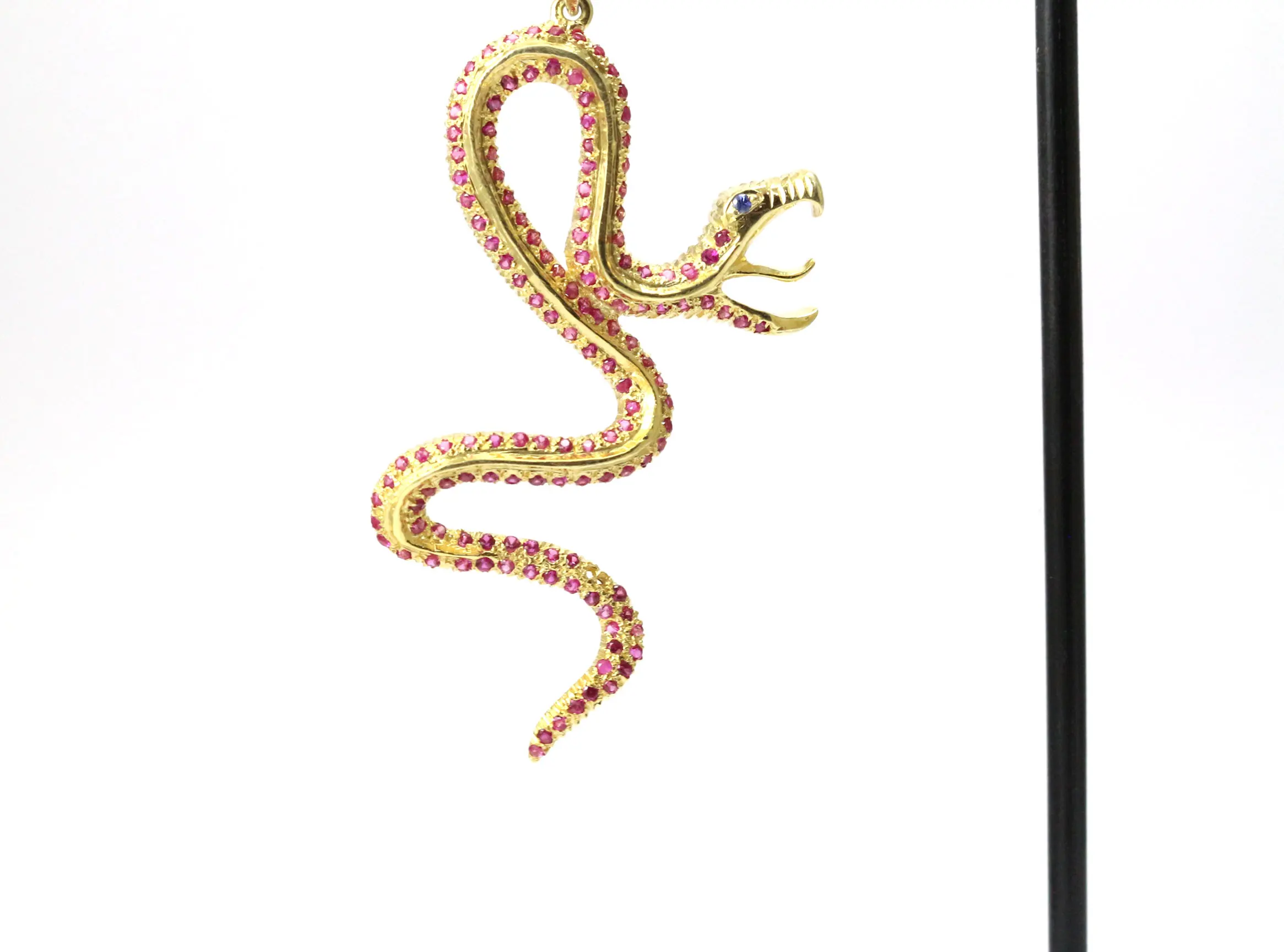 Designer Victorian Dragon Handmade Earring 925 Sterling Silver with 18k Gold  Jewelry