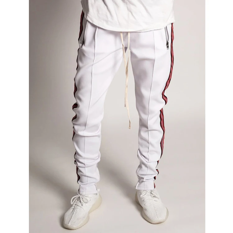 Side stripe sweatpants casual trousers high quality wholesale Track pants Mens custom 3M reflective fashion pants