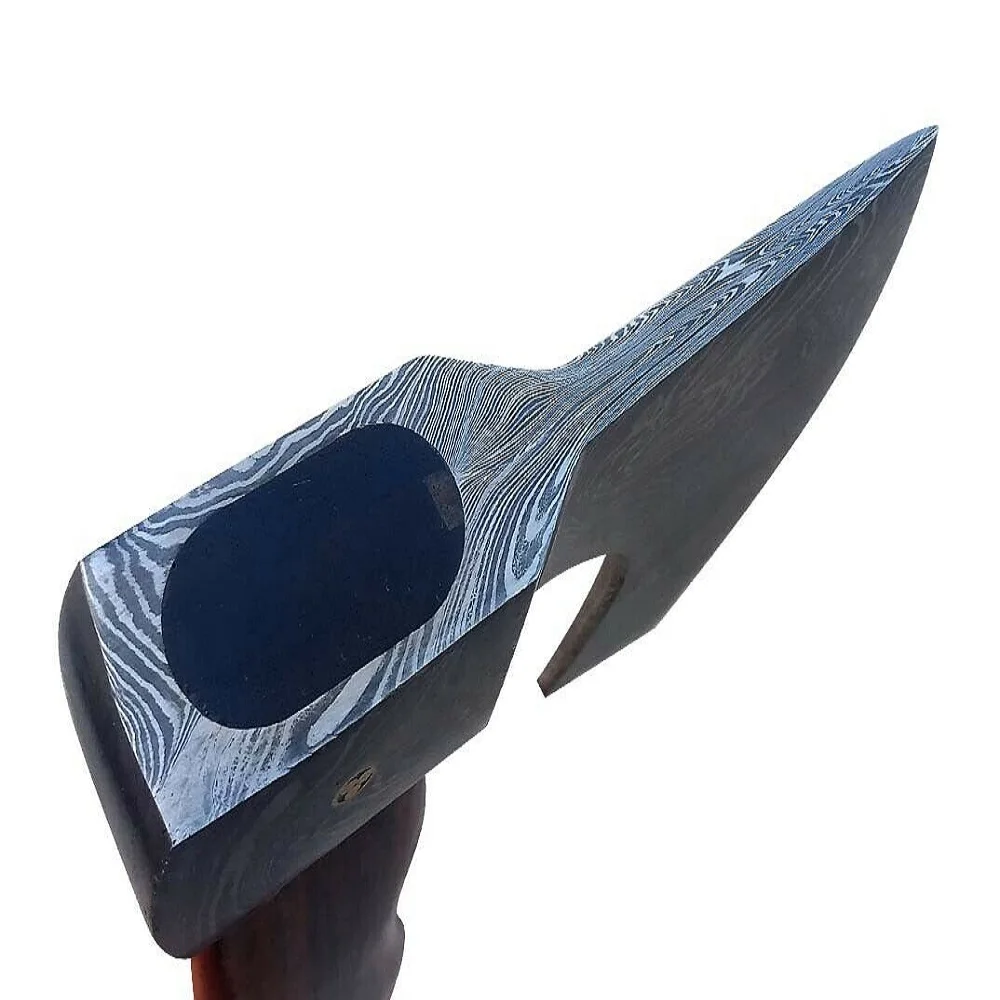 
Custom Handmade damascus Steel Viking Style Axe Camping Axe High Quality Tactical Axe Hatches With leather sheath AX-28 